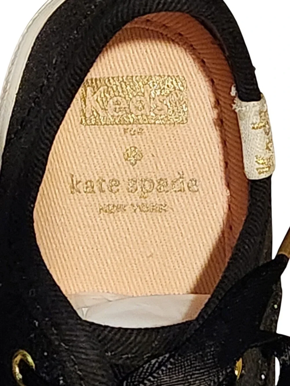 Kate Spade X Keds Black‎ Glitter Crib Sneakers Baby ✨